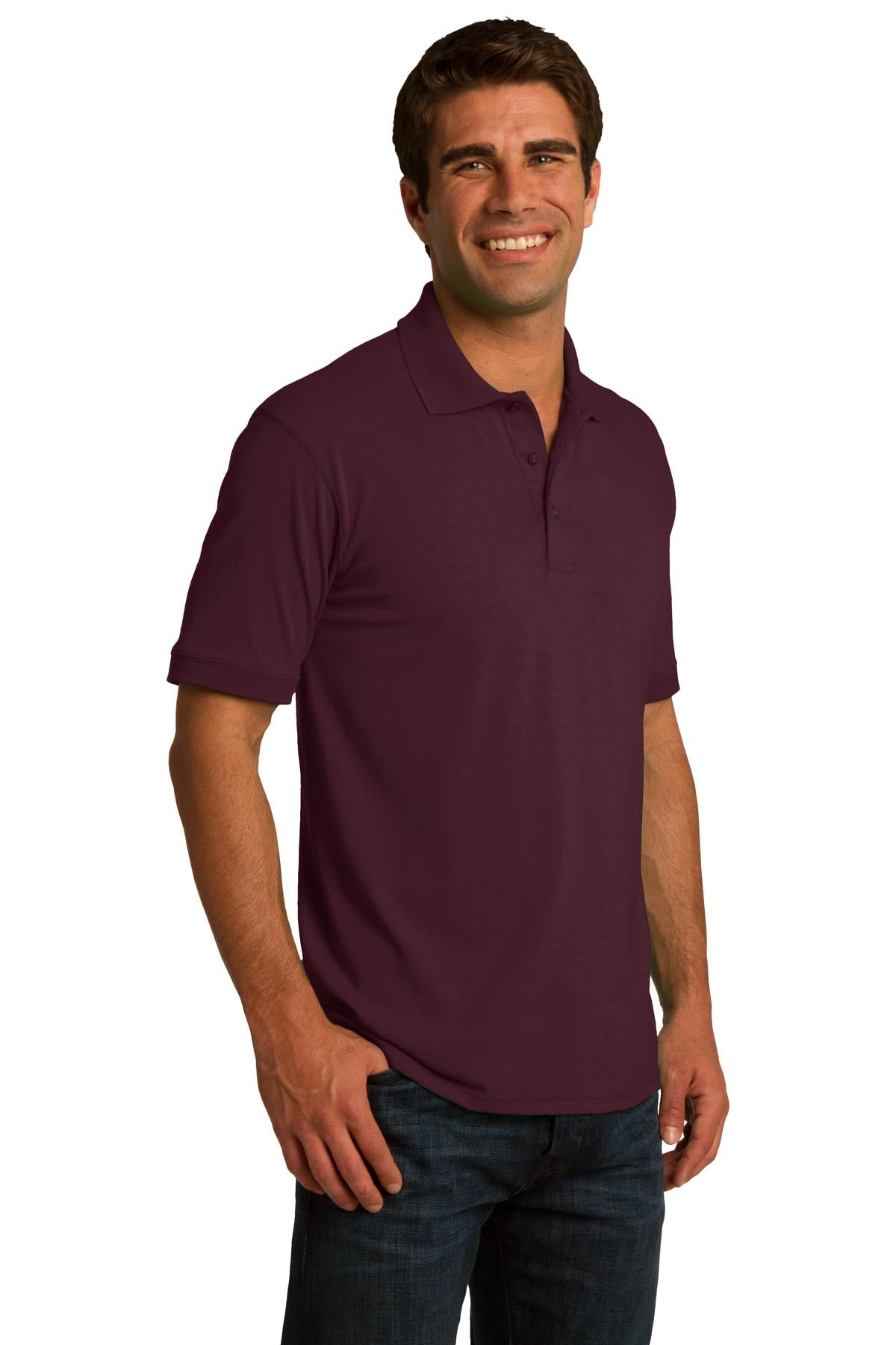 Athletic Marn Port & Co Core Blend Jersey Knit Polo. KP55 plain