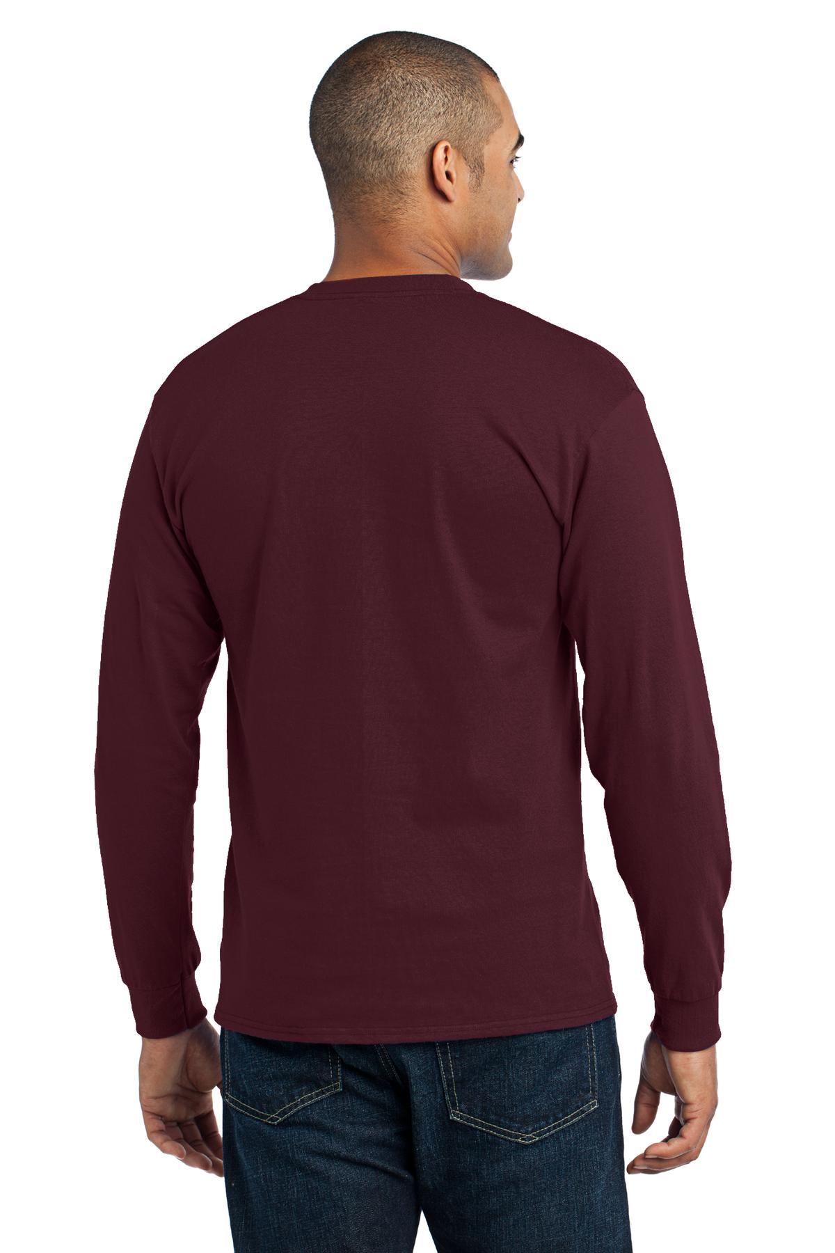 Athletic Marn Port & Co Tall Long Sleeve Core Blend Tee. PC55LST plain