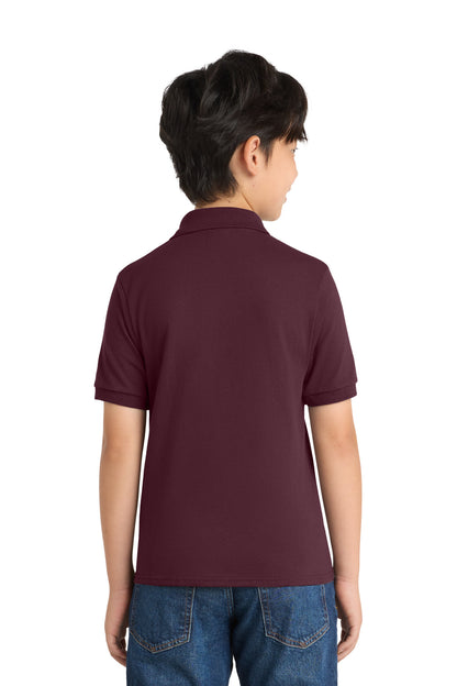Athletic Marn Port & Co Youth Core Blend Jersey Knit Polo. KP55Y plain