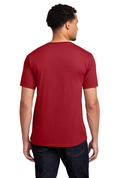 Athletic Red Port & Co Fan Favorite Tee. PC450 plain