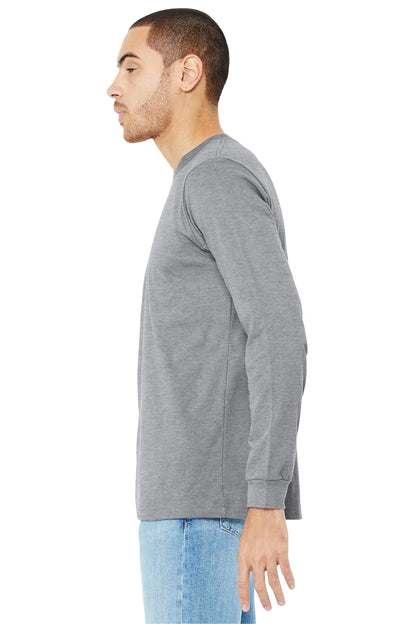 AthlHthr BELLA+CANVAS Unisex Heather CVC Long Sleeve Tee BC3501CVC plain