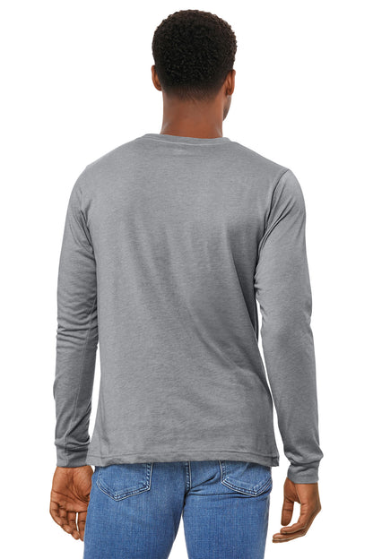 AthlHthr BELLA+CANVAS Unisex Heather CVC Long Sleeve Tee BC3501CVC plain