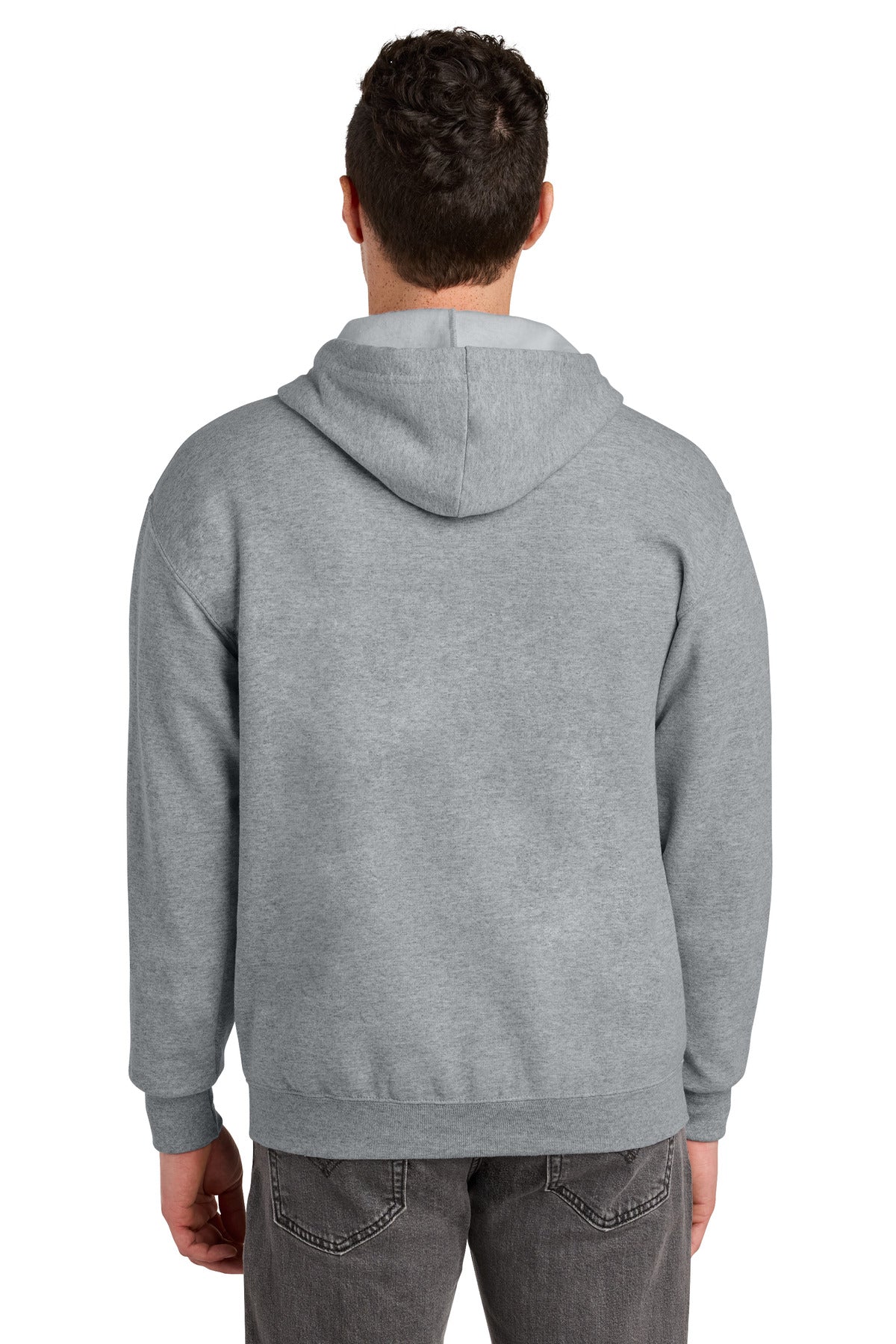 AthlHthr Jerzees - NuBlend Full-Zip Hooded Sweatshirt. 993M plain