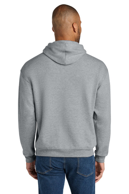 AthlHthr Jerzees Ultimate Unisex CVC Ring Spun Hooded Sweatshirt IC49M plain