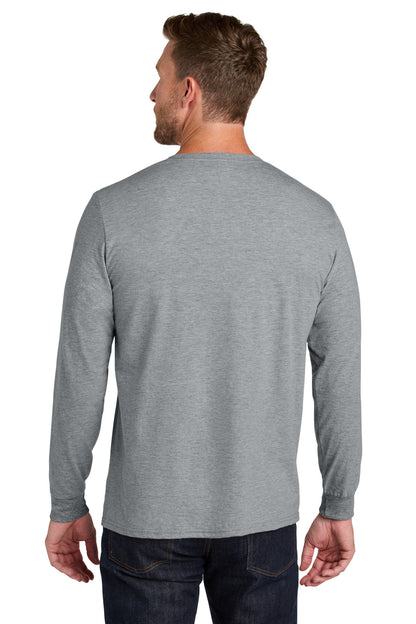 AthlHthr Jerzees Ultimate Unisex Ring Spun Long Sleeve T-Shirt IC46L plain