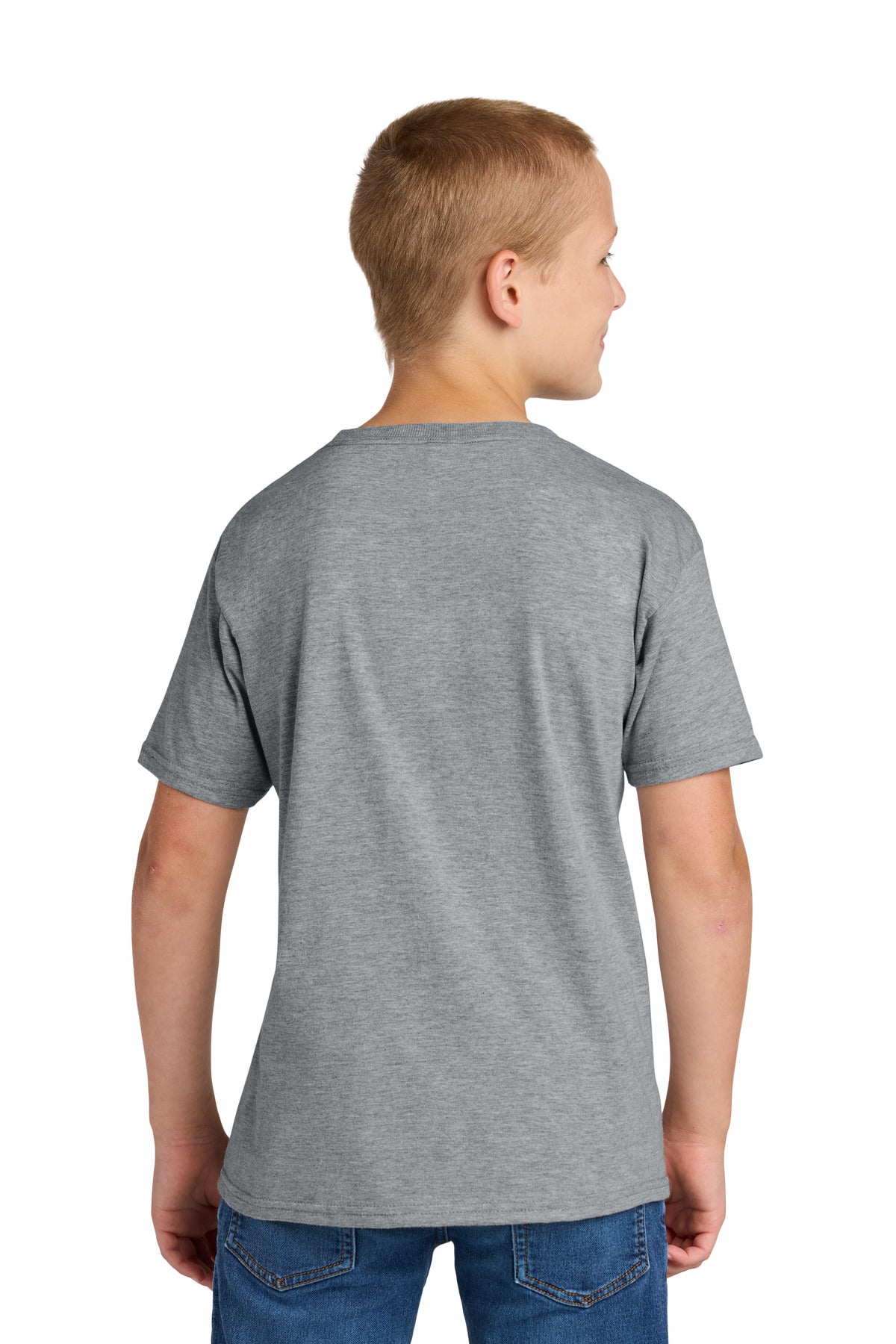 AthlHthr Jerzees Ultimate Youth Ring Spun T-Shirt IC46B plain
