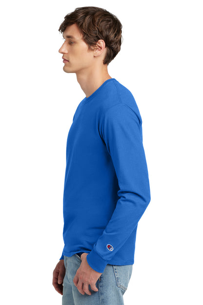 AthlRoyal Champion Heritage 5.2-Oz Jersey Long Sleeve Tee CC8C plain