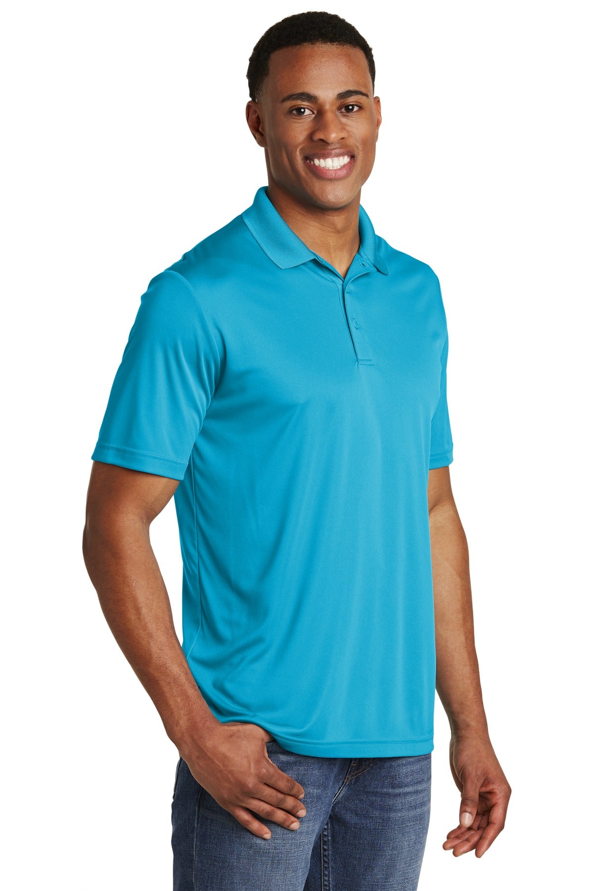 Atomic Blue Sport-Tek PosiCharge Competitor Polo. ST550 plain
