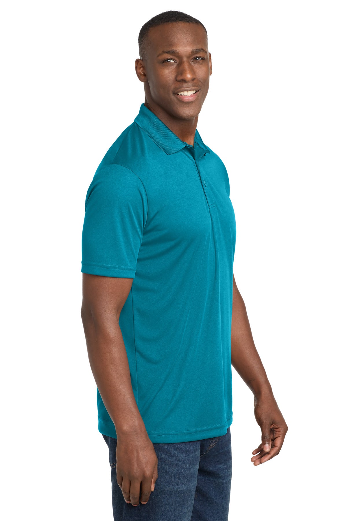 Atomic Blue Sport-Tek PosiCharge Competitor Polo. ST550 plain