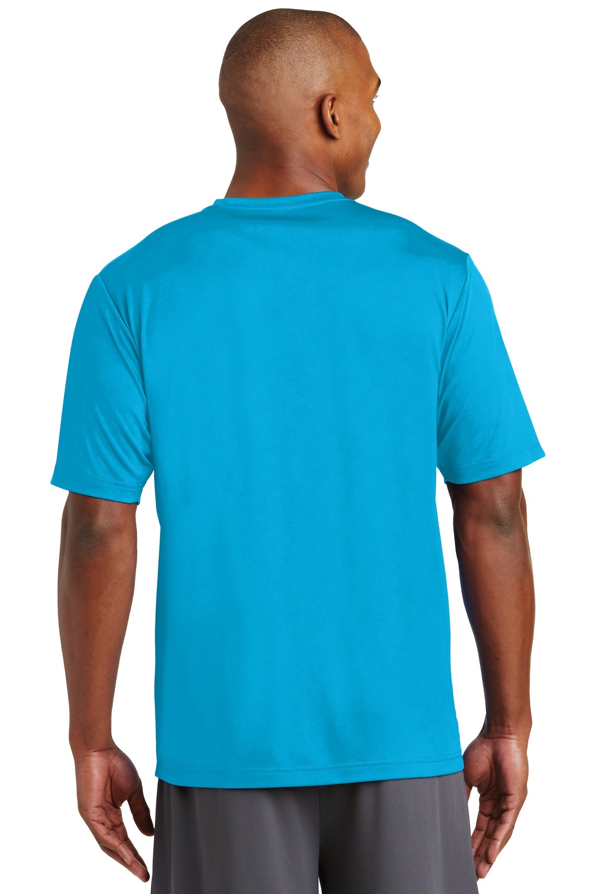 Atomic Blue Sport-Tek PosiCharge Tough Tee . ST320 plain