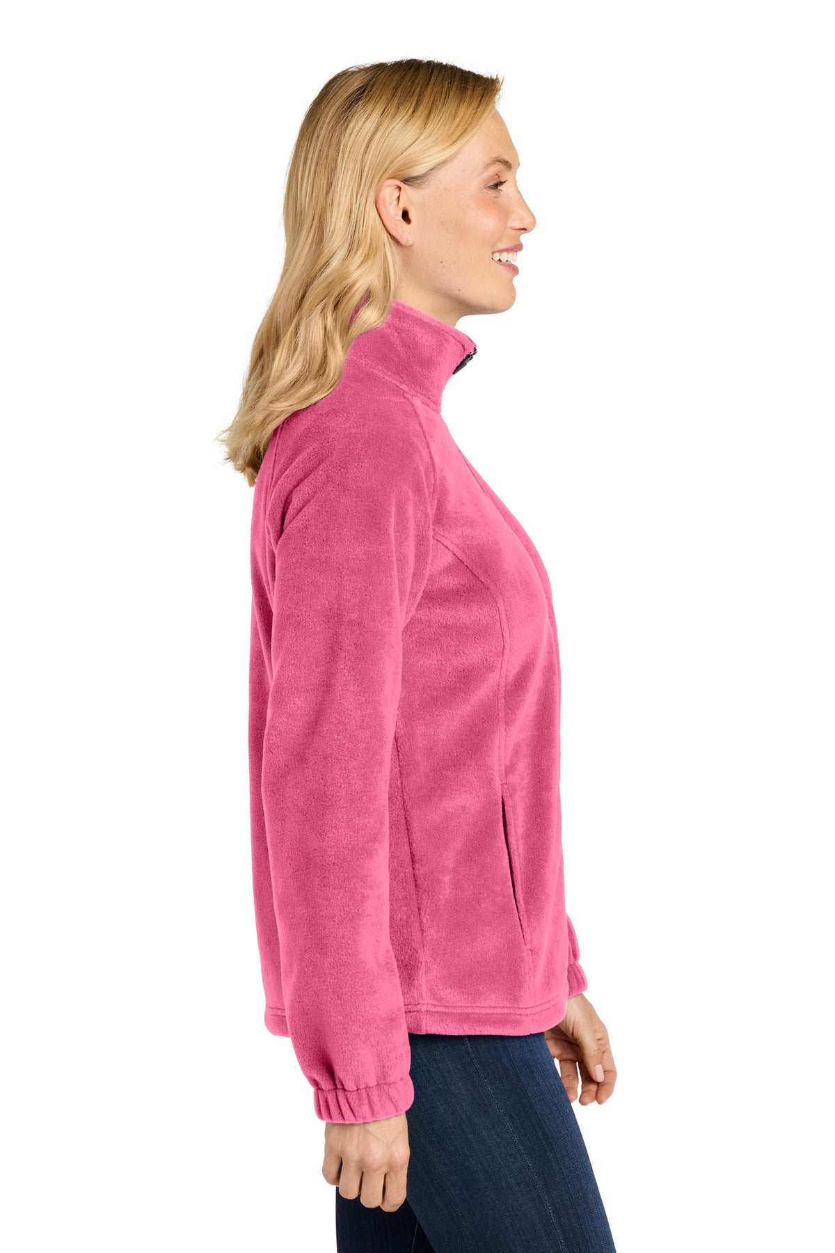 AwrnsPink Port Authority Women's Plush Fleece Full-Zip Jacket L190 plain