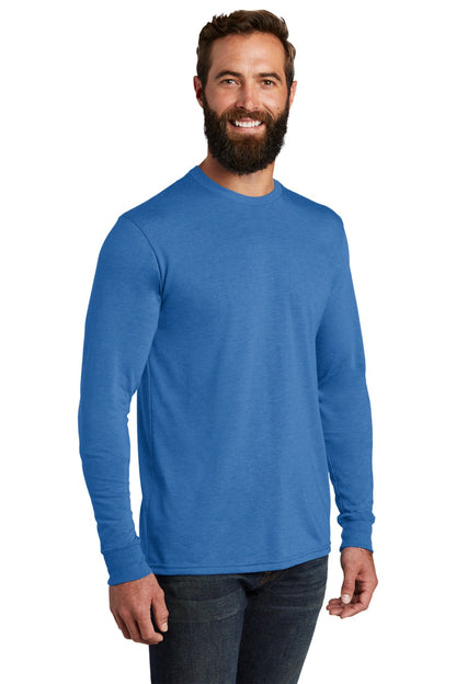 Azure Blue Allmade Unisex Tri-Blend Long Sleeve Tee AL6004 plain