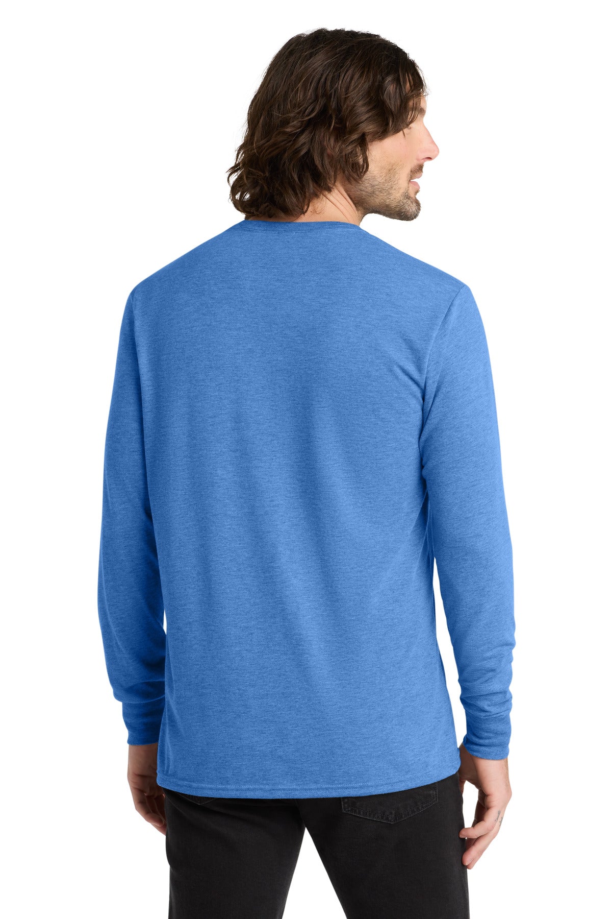 Azure Blue Allmade Unisex Tri-Blend Long Sleeve Tee AL6004 plain