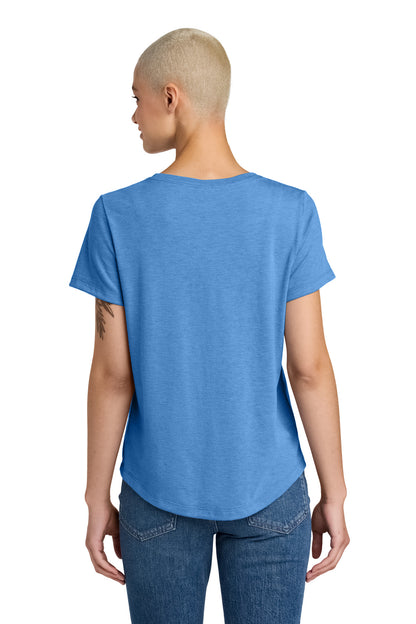 AzureBlue Allmade Women's Relaxed Tri-Blend Scoop Neck Tee AL2015 plain
