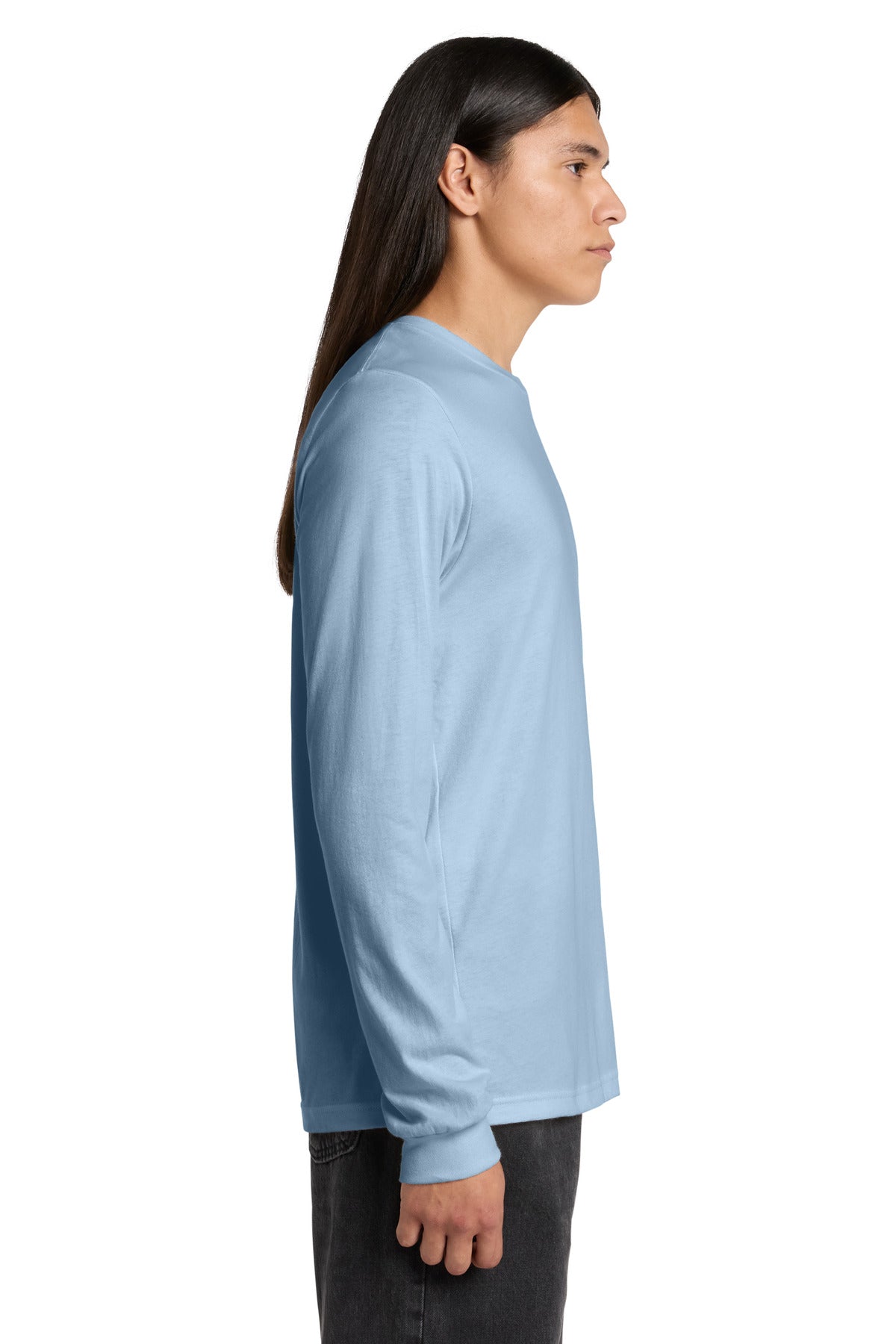 BabyBlue BELLA+CANVAS Unisex Jersey Long Sleeve Tee. BC3501 plain