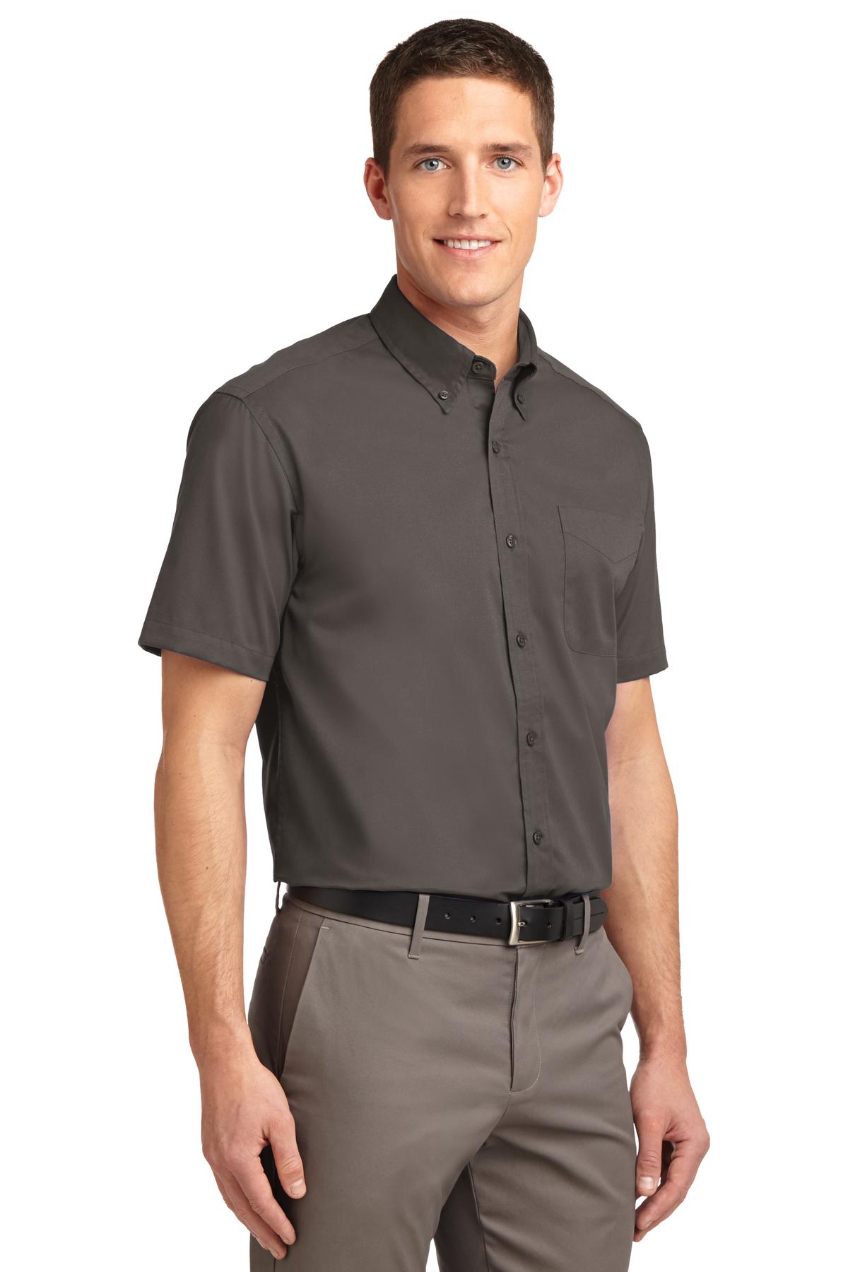 Bark Port Authority Short Sleeve Easy Care Shirt. S508 plain