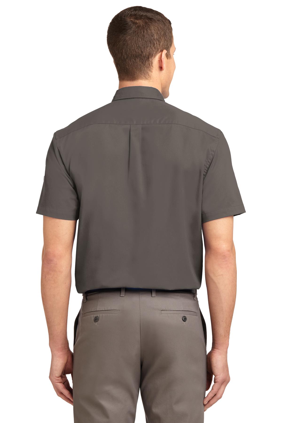 Bark Port Authority Short Sleeve Easy Care Shirt. S508 plain