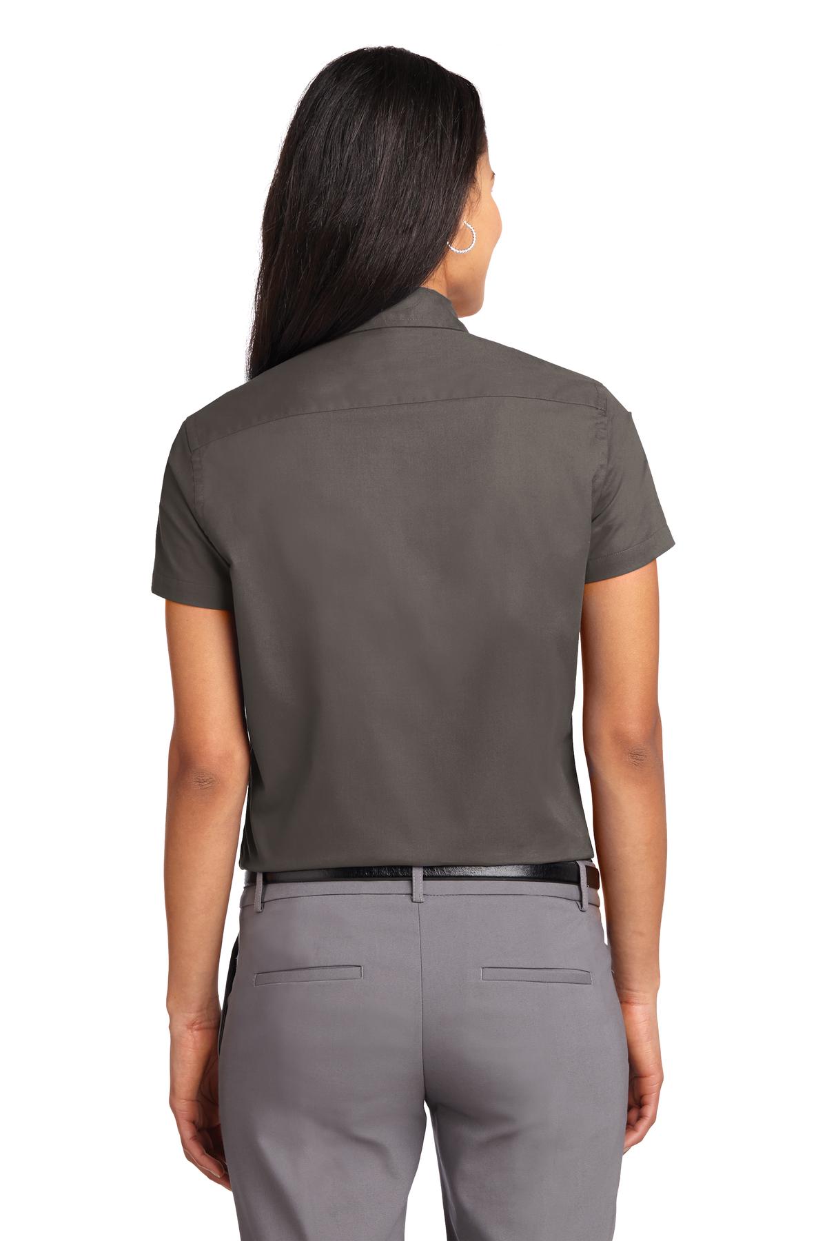 Bark Port Authority Women's Short Sleeve Easy Care Shirt. L508 plain