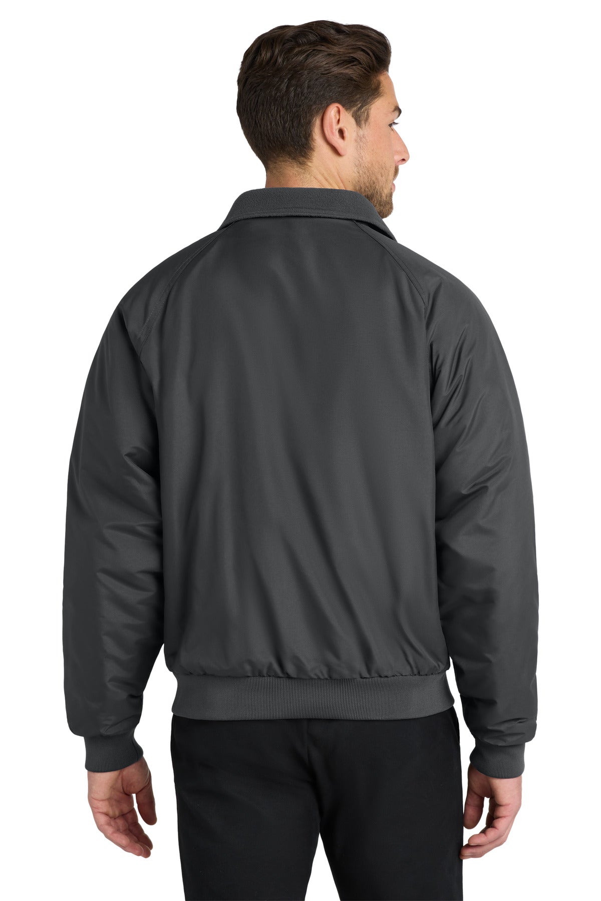 Batlshp Grey Port Authority Charger Jacket. J328