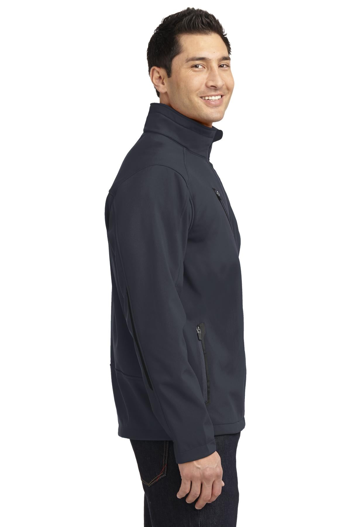 Batlshp Grey Port Authority Welded Soft Shell Jacket. J324 plain