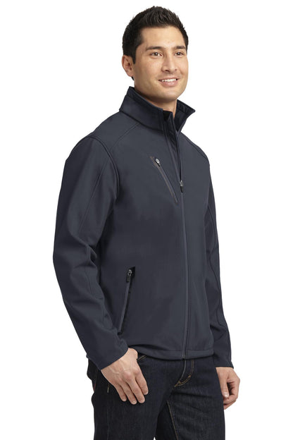 Batlshp Grey Port Authority Welded Soft Shell Jacket. J324 plain
