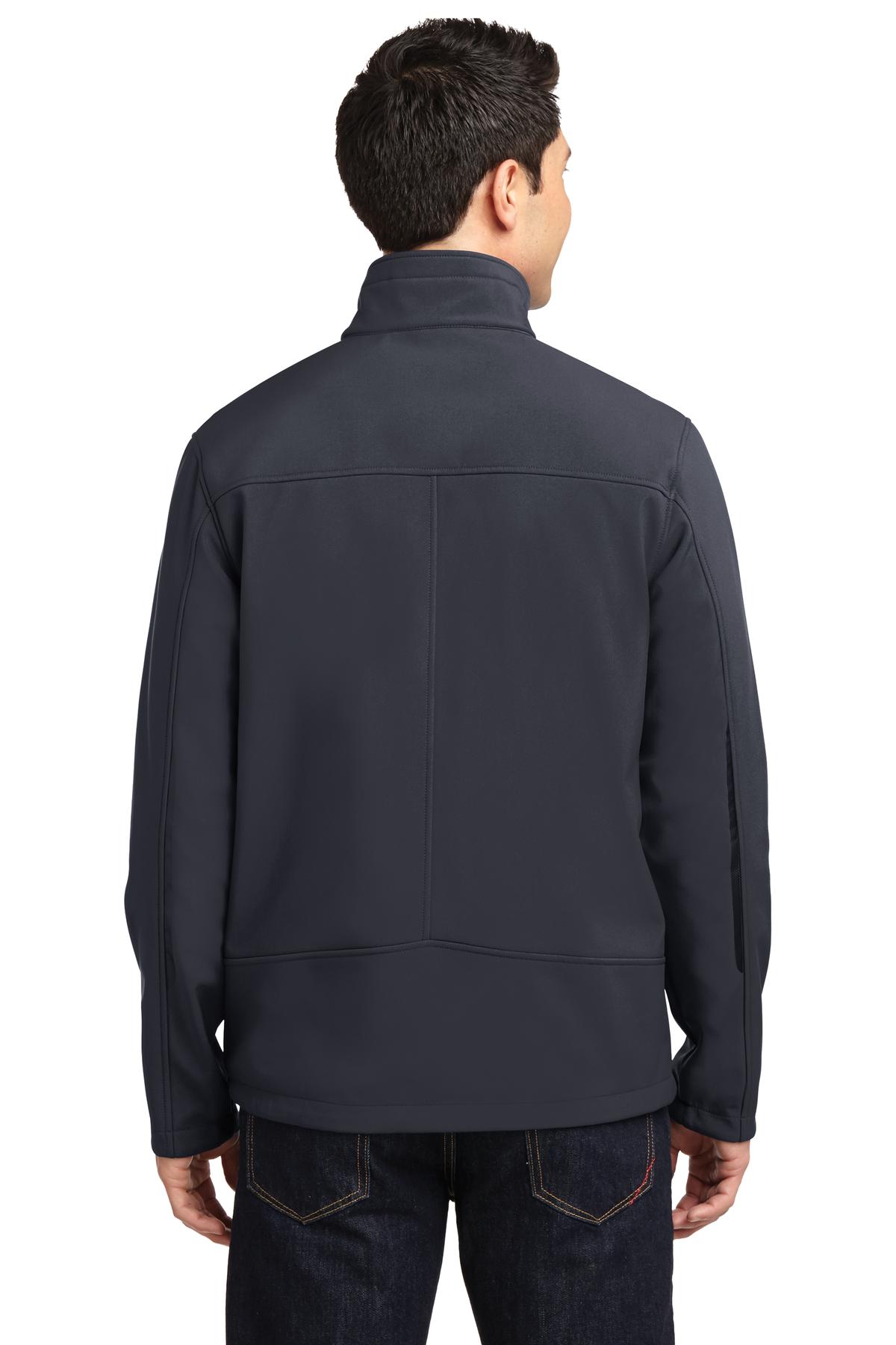 Batlshp Grey Port Authority Welded Soft Shell Jacket. J324 plain