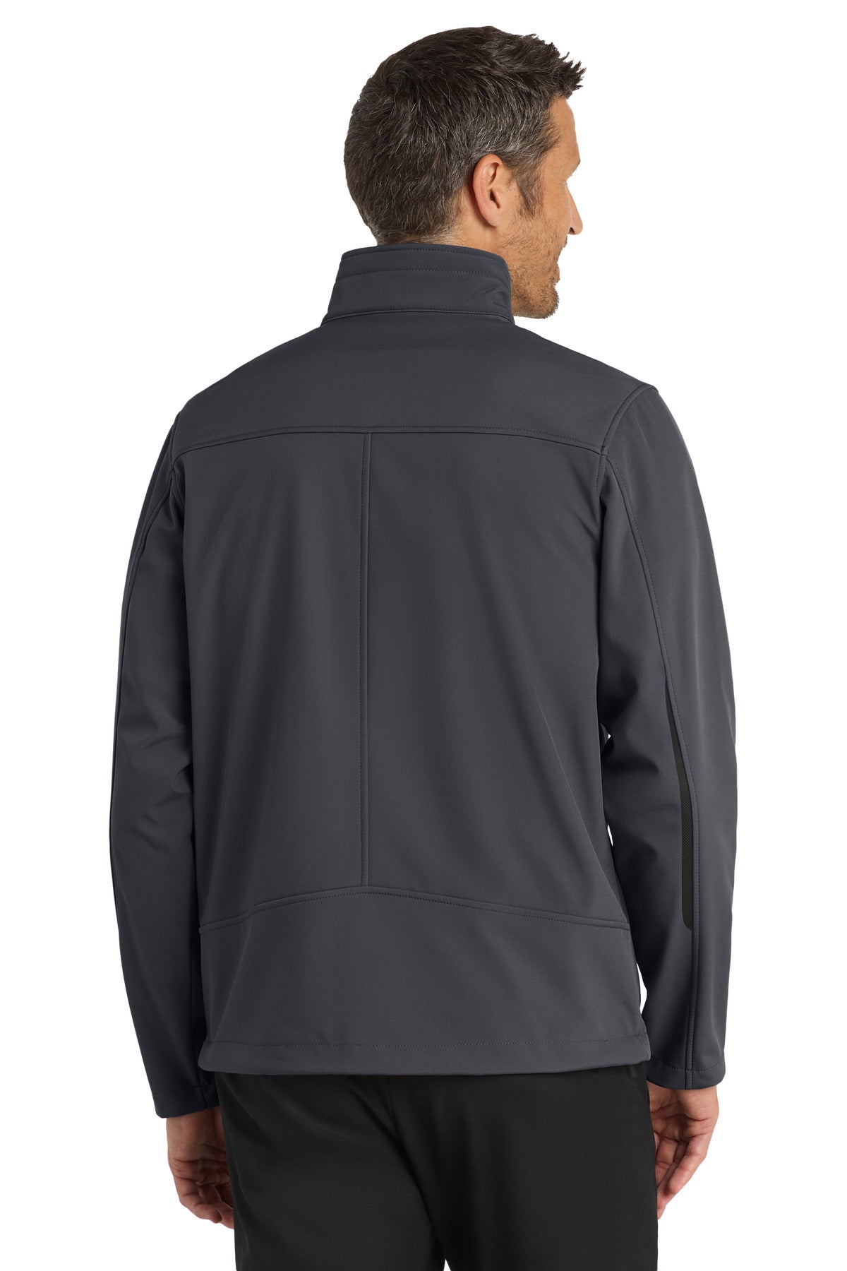 Batlshp Grey Port Authority Welded Soft Shell Jacket. J324 plain