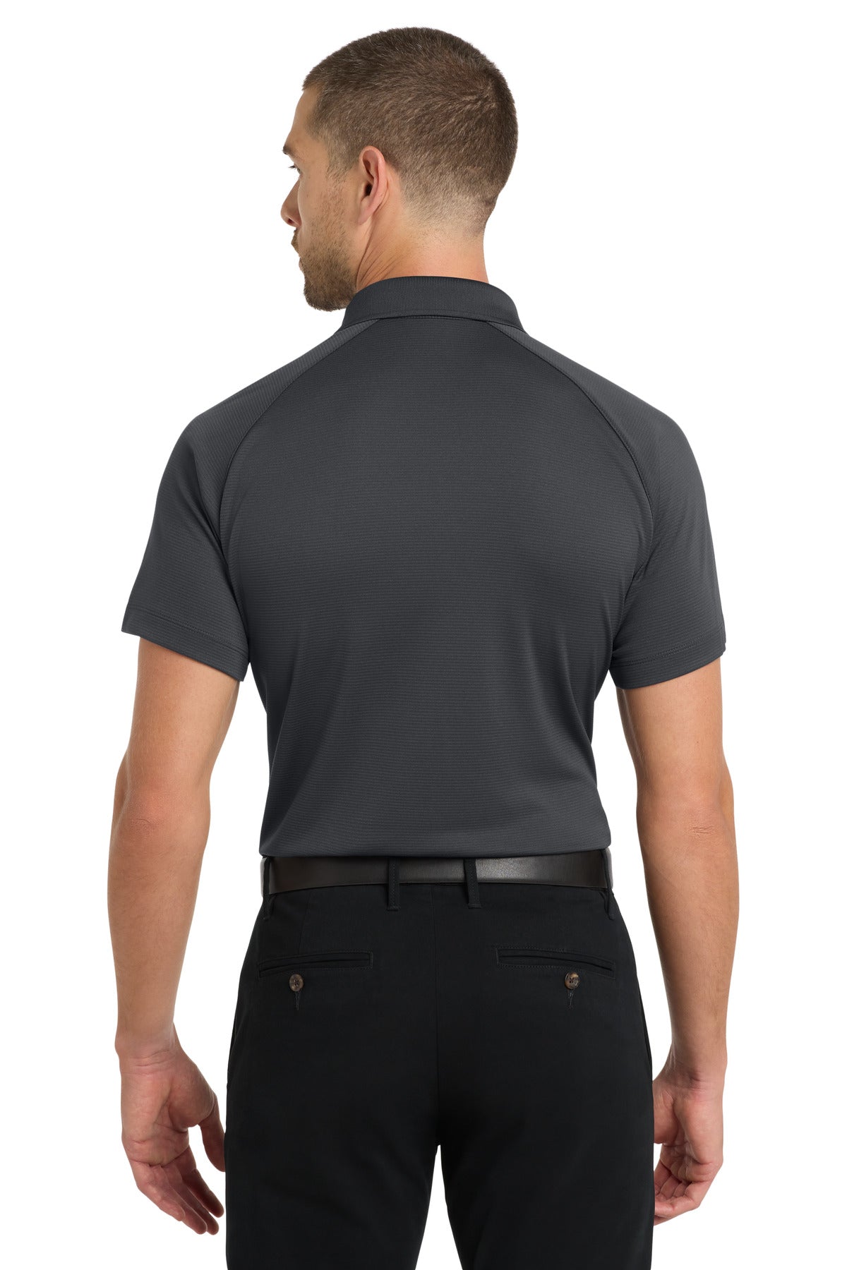 Battleship Gry Port Authority Crossover Raglan Polo. K575 plain