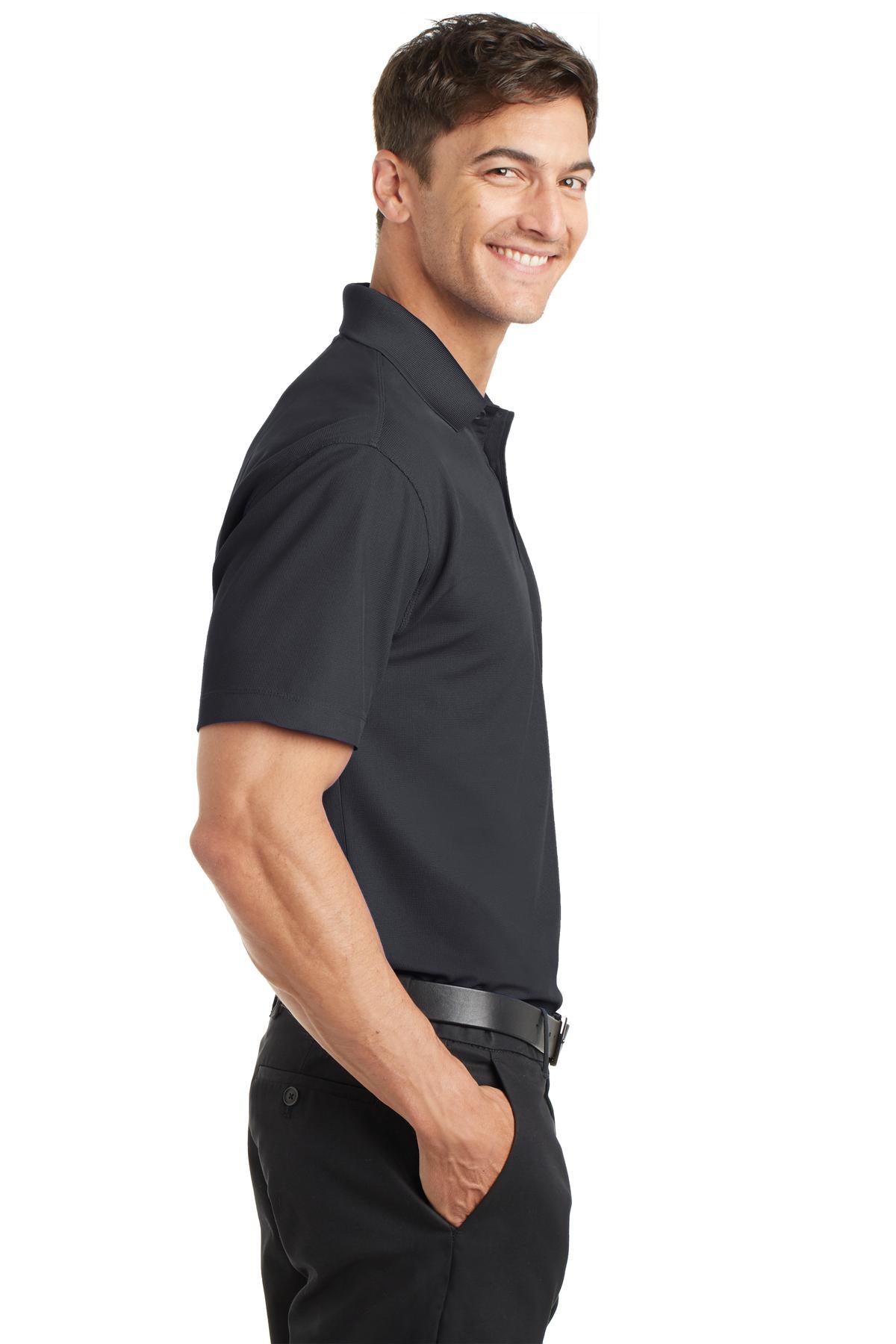 Battleship Gry Port Authority Dry Zone Grid Polo. K572 plain