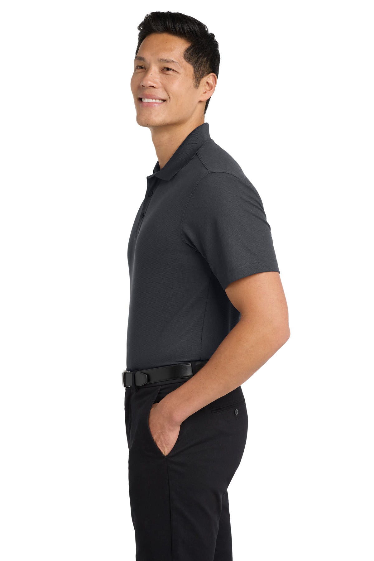 Battleship Gry Port Authority Dry Zone Grid Polo. K572 plain