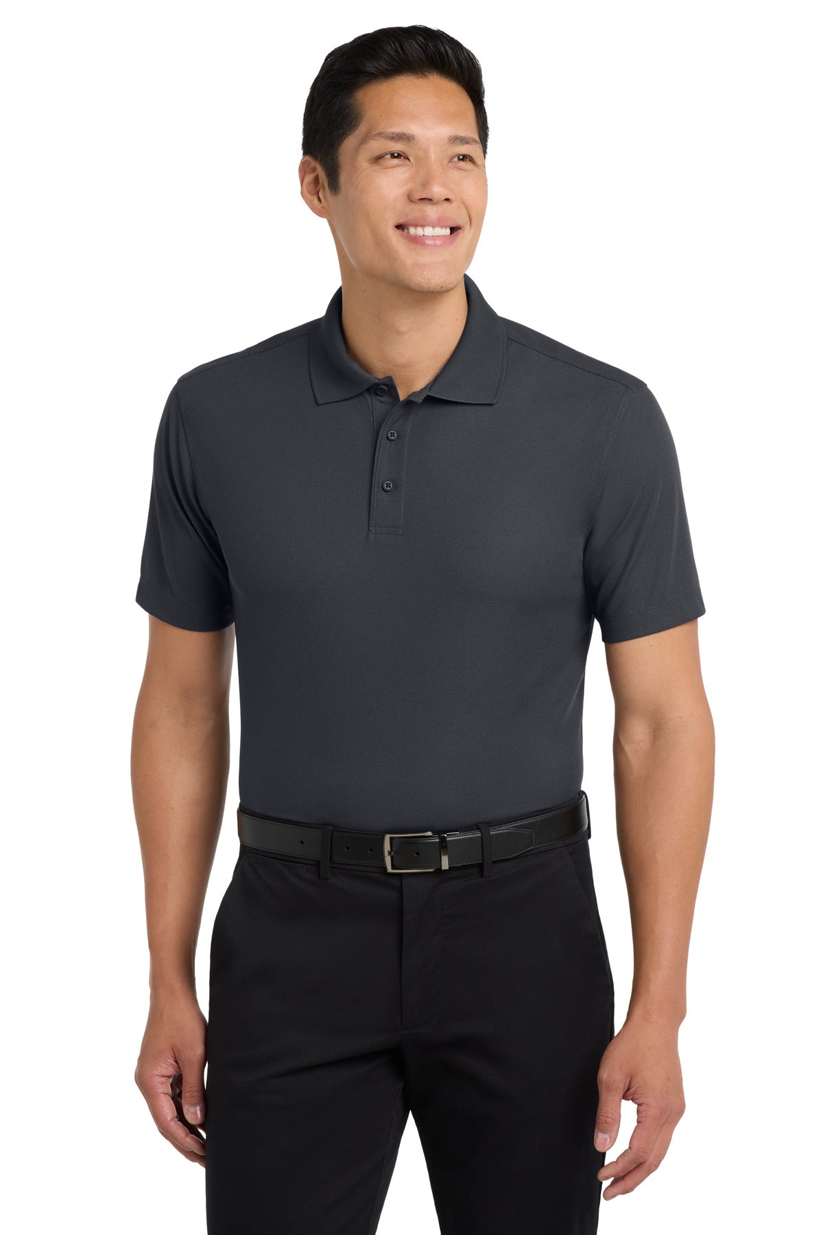 Battleship Gry Port Authority Dry Zone Grid Polo. K572 plain
