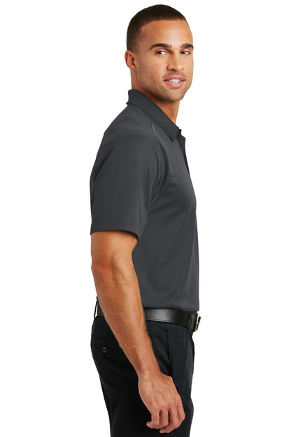 Battleship Gry Port Authority Pinpoint Mesh Polo. K580 plain
