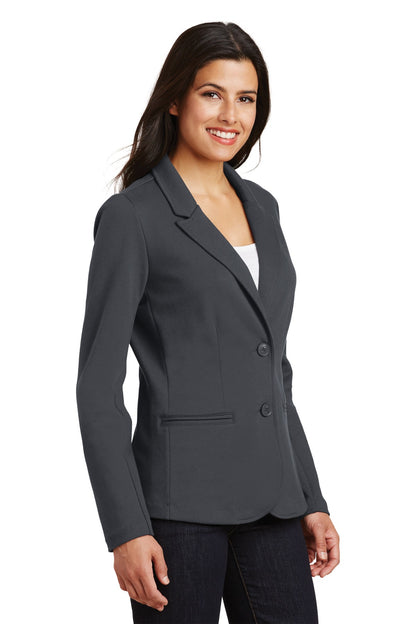 Battleship Gry Port Authority Women's Knit Blazer. LM2000 plain