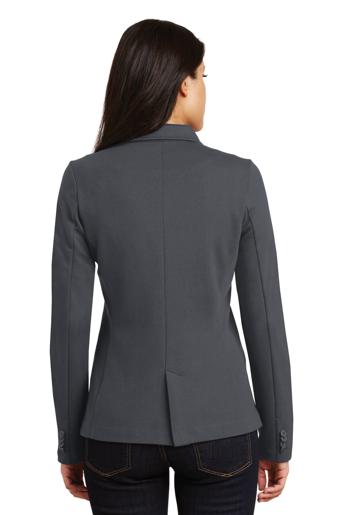 Battleship Gry Port Authority Women's Knit Blazer. LM2000 plain