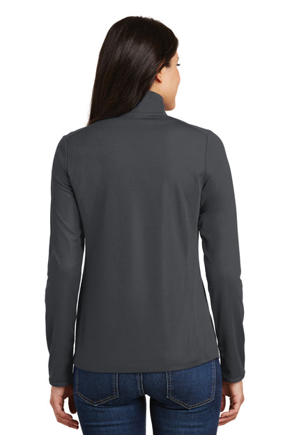Battleship Gry Port Authority Women's Pinpoint Mesh 1/2-Zip . L806 plain