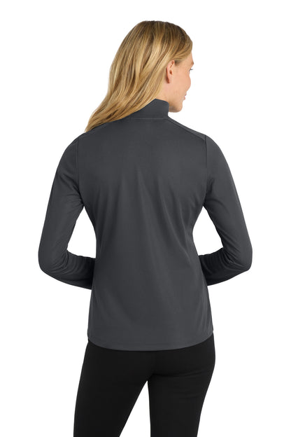 Battleship Gry Port Authority Women's Pinpoint Mesh 1/2-Zip . L806 plain