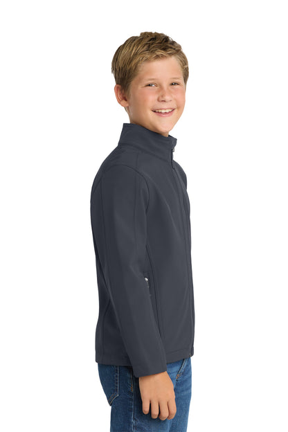 Battleship Gry Port Authority Youth Core Soft Shell Jacket. Y317 plain