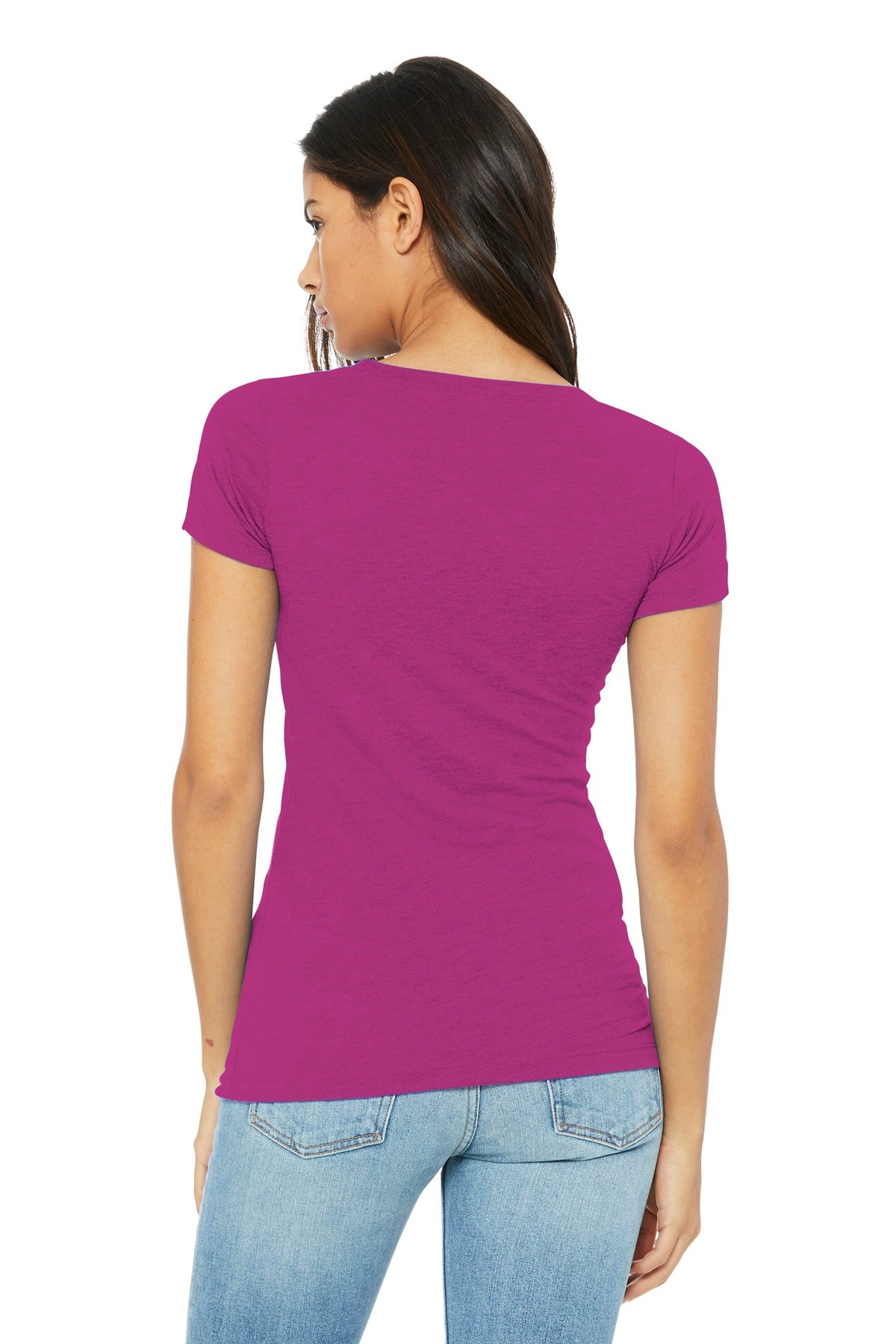 Berry BELLA+CANVAS Women's Slim Fit Tee. BC6004 plain