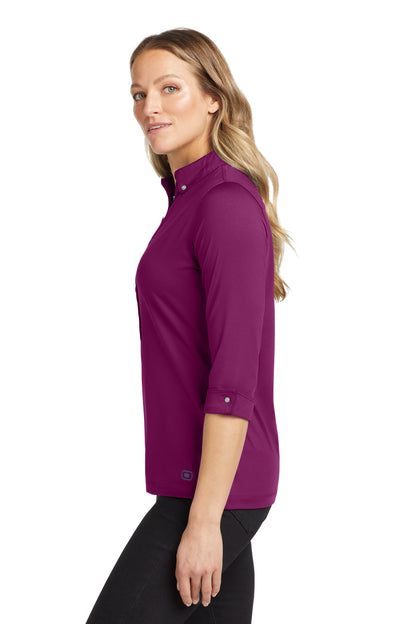 Berry Burst OGIO Women's Gauge Polo. LOG122 plain