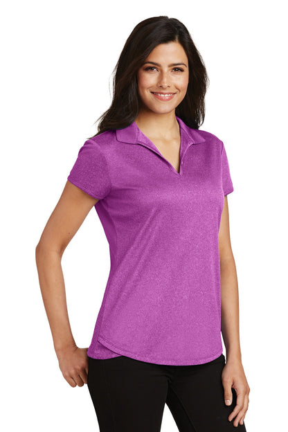 Berry Hthr Port Authority Women's Trace Heather Polo. L576 plain
