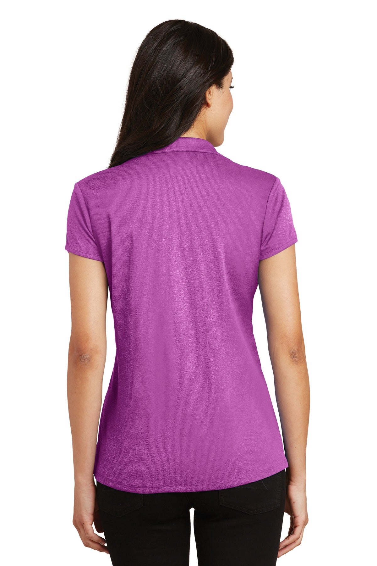 Berry Hthr Port Authority Women's Trace Heather Polo. L576 plain
