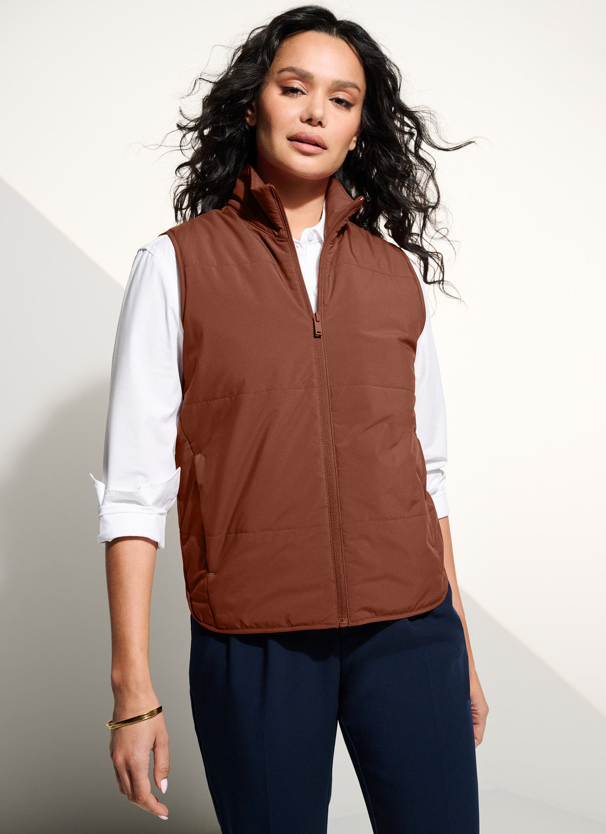 Birch Mercer+Mettle Women's Brookline Quilted Vest MM7223 plain