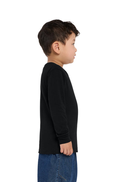 Black BELLA+CANVAS Toddler Jersey Long Sleeve Tee BC3501T