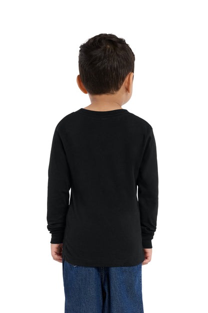 Black BELLA+CANVAS Toddler Jersey Long Sleeve Tee BC3501T