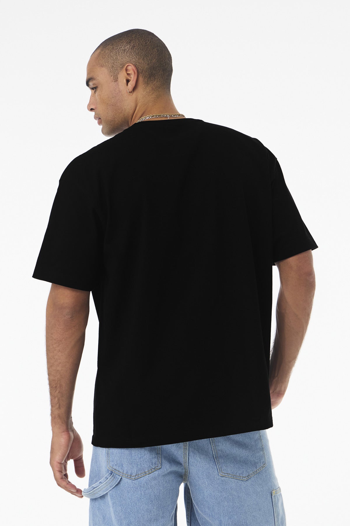 Black BELLA+CANVAS Unisex 7.5-Ounce Heavyweight Tee BC4610 plain