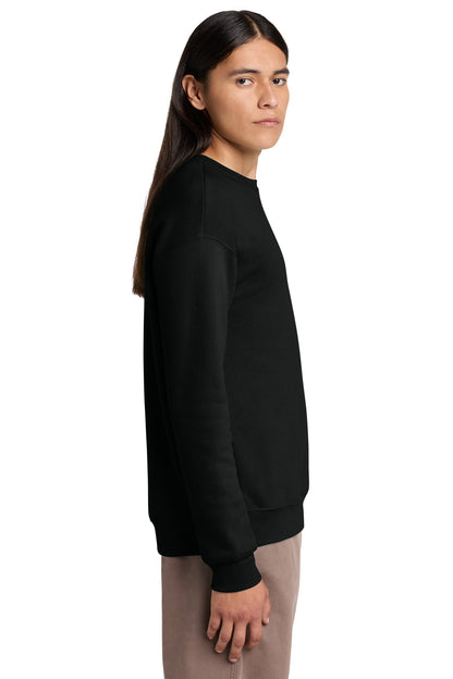 Black BELLA+CANVAS Unisex Sponge Fleece Drop Shoulder Sweatshirt. BC3945 plain