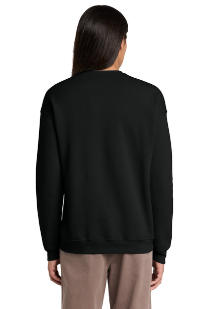 Black BELLA+CANVAS Unisex Sponge Fleece Drop Shoulder Sweatshirt. BC3945 plain