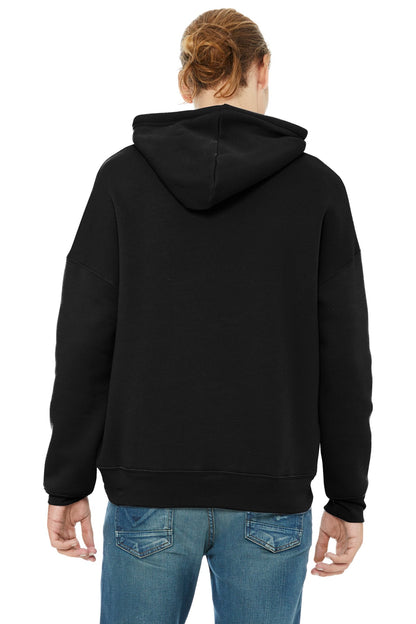 Black BELLA+CANVAS Unisex Sponge Fleece Pullover DTM Hoodie. BC3729 plain