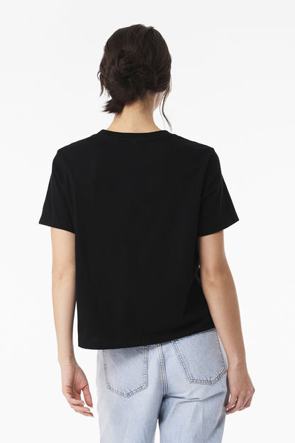 Black BELLA+CANVAS Women's 6-Ounce Heavyweight Tee BC6110 plain