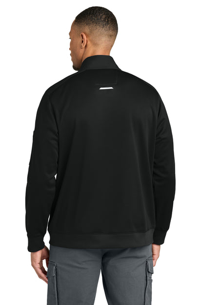Black Carhartt FLD & RSCU 1/2-Zip Mid-Layer CTC86912 plain